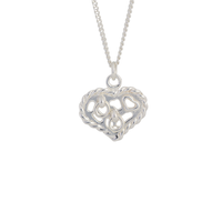 KÄRLEKENS HJÄRTA – Silverhalsband i 925 sterlingsilver med kedja