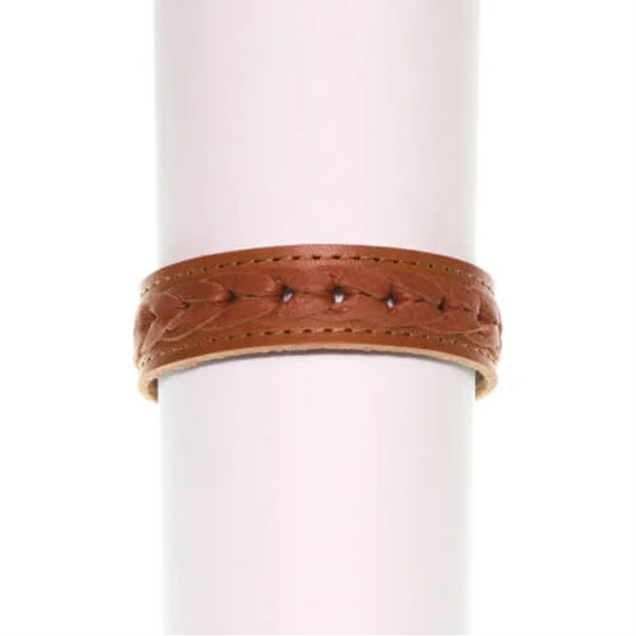 LÄDERARMBAND – Flätat armband i naturgarvat renskinn