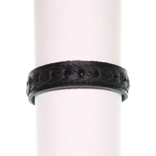 LÄDERARMBAND – Flätat armband i naturgarvat renskinn